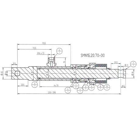 SIŁOWNIK ROZSIEWACZA AMAZONE ZE SPRĘŻYNĄ Z KORKIEM ORAZ ŚRUBĄ M10
